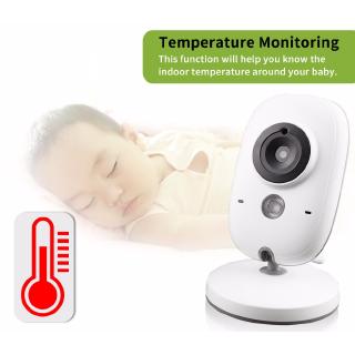 Pulgadas inalámbrico de Color de vídeo bebé Monitor de alta resolución bebé niñera cámara de seguridad visión nocturna monitoreo de temperatura (8)