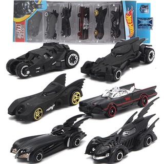 6pc Hot Wheels Cars Set DC Comics Batman Batmobile Die-Cast Juguetes Niños Adultos Christnmas Regalos