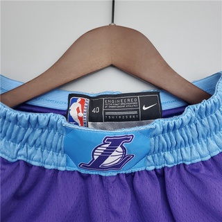 Los Angles Lakers Temporada 2022 Pantalones Cortos De Baloncesto Púrpura Edición Ciudad (3)