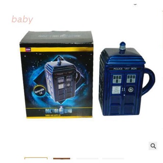 Baobaodian Doctor Who: taza de TARDIS de cerámica con tapa extraíble taza Doctor Who TARDIS taza (talla: 1) CYR