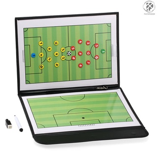 [Pf] tablero de táctica magnética de fútbol plegable para entrenamiento de estrategia con marcadores y bolígrafo 2 en 1