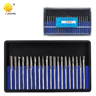 ✇20Pcs 3*3mm Tungsten Carbide Milling Cutter Rotary Burr Mata Rotary Porting Tool for Drill Bit Engraving Bits Woodworking Carving Engraving