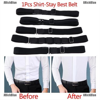 Arichblue 1Pcs camisa-Stay mejor camisa estancias negro Tuck It cinturón camisa Tucked Mens camisa estancia