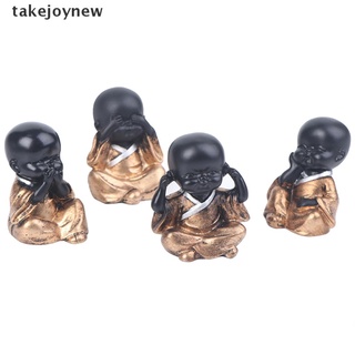 [takejoynew] estatuas de buda monje escultura set de té estatuilla miniatura figuritas decoración del hogar