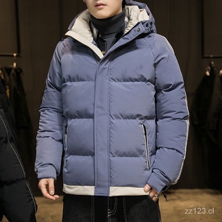 Nuevo Abrigo acolchado de algodón de invierno de moda estilo coreano de dos barras ropa de hombre con capucha gruesa abajo Chaqueta de algodón abrigo de los hombres