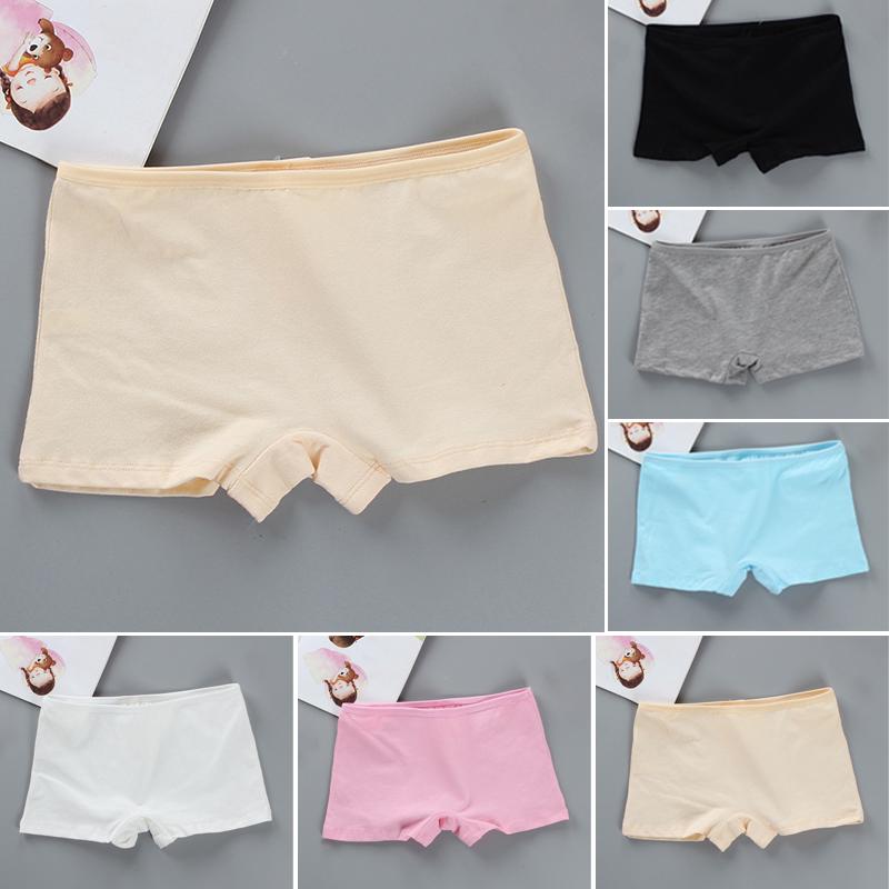 Niños niños niña Color sólido pantalones de seguridad ropa interior verano (5)