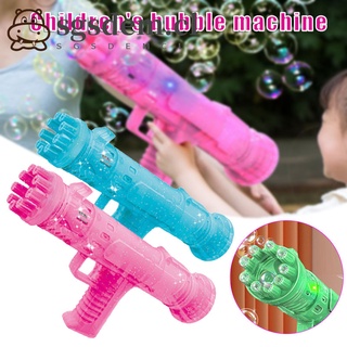 portátil gatling máquina de burbujas brillante automático soplador de burbujas multifuncional juguete al aire libre para niños