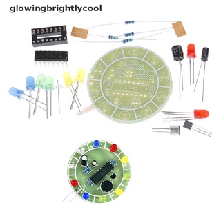 [gbc] cd4017 kit de luz led giratorio con control de voz colorido/kit de bricolaje electrónico [glowingbrightlycool]
