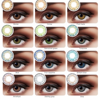 Eyeshare 1 Par (2 Piezas) Serie 3Tone Lentes De Contacto De Color Natural De Uso Anual Para Mujeres Y Hombres De 14,5 Mm (1)