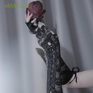 marvin1 moda cosplay disfraces accesorios largo clubwear boda fiesta guantes mujeres sexy hueco floral cinta steampunk sin dedos encaje manoplas/multicolor