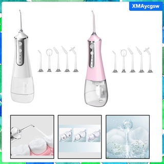 flosser dental portátil de agua 350ml irrigador oral usb recargable 3 modos