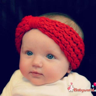 Bb.7pcs bebé niño invierno caliente diadema turbante lana de punto orejeras diadema