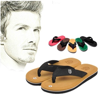 Los hombres de verano de la moda zapatillas Casual sandalias de playa plana chanclas SWJh (1)