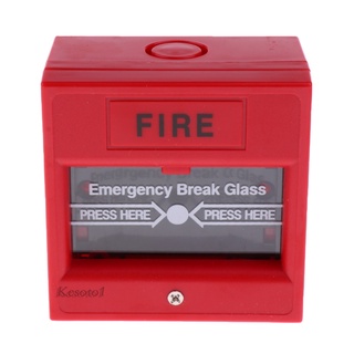[KESOTO1] alarma de emergencia para puerta de emergencia, seguridad para el hogar, cristal, botón de alarma, color rojo (7)