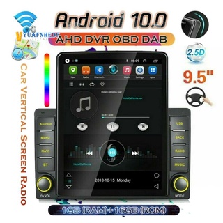 2 Din Android 9.5 Inch Contact Screen Car MP5 Player Stereo GPS Navi Bluetooth Radio FM WiFi Mirror Link