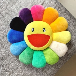 40cm Takashi Murakami Rainbow Flower Pillow Plush Colorful Stuffed Toy Gift (4)