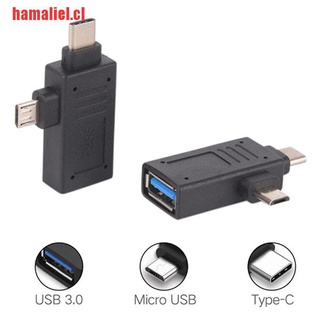 [hamaliel] USB 3.1 2 en 1 tipo C&Micro USB a USB 3.0/2.0 hembra OTG Ad