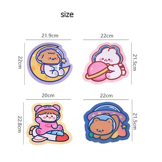 ONETWONEE Student Computer Small Mouse Cute Non-slip Pad Bear Mouse Pad Office Keyboard Mat Home Cup Mat Ins Girl Heart Desktop (2)