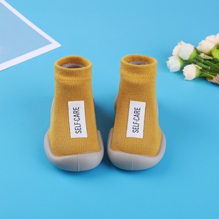 Zapatos de niño de fondo suave antideslizante caliente punto bebé Prewalker (amarillo 19-24M)