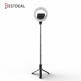 Q07 Mobile Phone Selfie Stick Wireless Dimmable LED Ring Fill Light Phone Live (6)