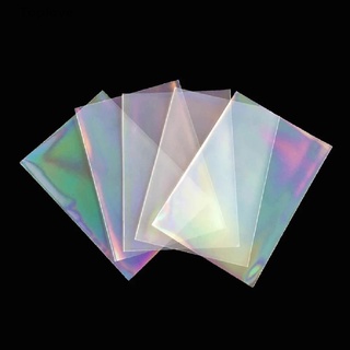 [Toplove] 100Pcs Tarot Rainbow Foil Transparent Laser Clear Sleeves Holographic Protector .