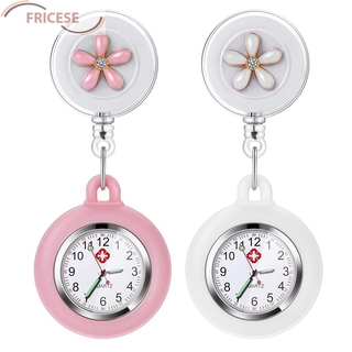 Reloj de bolsillo con Clip retráctil colgante lindo Pin broche enfermera Doctor reloj (1)