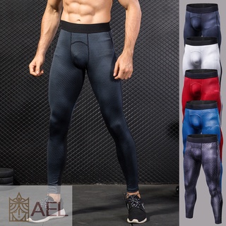Pantalones deportivos elásticos De compresión De secado rápido para hombre