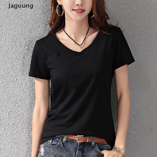 Jaguung Camiseta De manga corta De manga corta/color sólido/unisex
