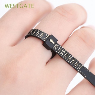 westgate - tamaño de anillo oficial, útil para la banda de boda, medida de anillo, tamaño de dedo profesional, estándar hk jp, regla blanda, herramientas de joyería