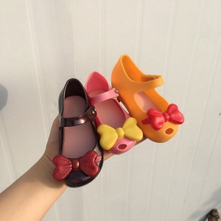 nuevo verano niña jelly zapatos mini melissa princesa bowknot zapatos de playa suave fashoin niños caramelo zapatos para todder mn043