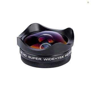 4k ultra hd lente de cámara smartphone 0.45x gran angular 15x macro lente del teléfono con clip universal compatible con smartphones