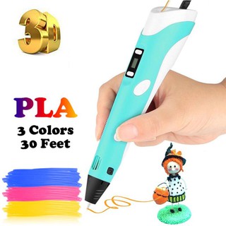Pluma de impresión 3D 2a generación 3D lápiz PLA filamento para niños adultos DIY cumpleaños