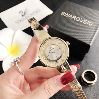 Reloj Swarovski Para Mujer Rosa Dorado Plata Con Esfera De Diamantes Y Correa De Pulsera De Acero Inoxidable Relojes De Pulsera Mujer