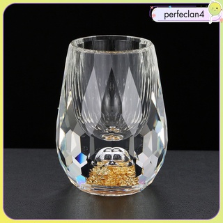 [perfeclane] Creativo cristal de cristal tiro de vidrio de papel de oro estilo licor de vidrio soplado a mano diamante espejo corte hogar para cenas de vacaciones
