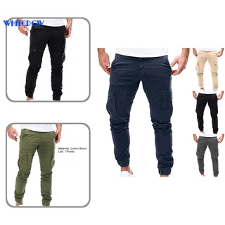 Rb01 pantalones Cargo casuales De Cintura media con bolsillos De color sólido Para Uso diario