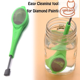 ☆Yola☆ Nueva herramienta de limpieza DIY pegajoso brocas de diamante pintura accesorios pegatinas conveniente punto de cruz artesanía limpieza herramientas de lavado