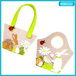 Lovely Rabbit Carrier Tote Bag Gift Basket Easter Festival Children Birthday Party Favour