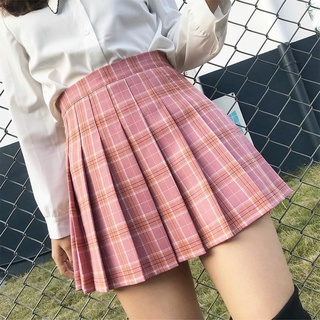duingjin mini falda de cintura alta de las mujeres lado cremallera color sólido/lisada impreso falda plisada para la escuela