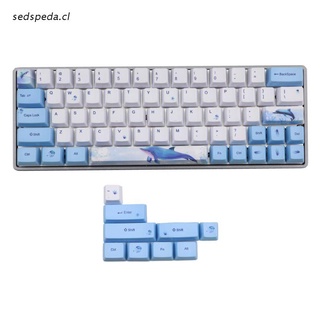 sed 61+11 Keys OEM PBT Keycaps Full Set Mechanical Keyboard Keycaps PBT Dye-Sublimation Cherry Keycaps