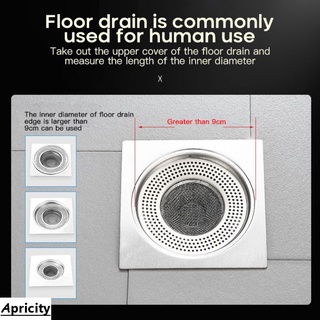 304 stainless steel sewer filter net toilet bathroom floor drain net plug shower room hair anti-blocking artifact APRICITY