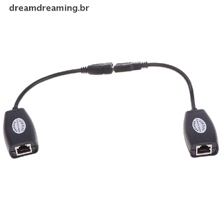 Dreaming.br Adaptador Extensor Usb Utp Sobre Ethernet Rj45 Cat5E 6 cable a 150ft.