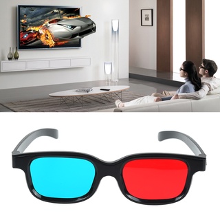 nuevo azul rojo gafas 3d negro marco para anaglifo dimensional película de tv dvd juego ap