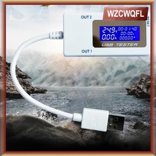 [wzcwqfl] Detector de capacidad de voltaje de corriente USB 4V-30V 0-3A muestra doble fila (3)