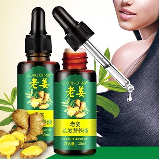 hua 30ml aceite esencial de jengibre de crecimiento del cabello nutritivo tratamiento líquido anti secado
