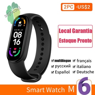 2021 nueva banda M6 Smart Watch pulsera Smartwatch reloj inteligente Monitor de presión arterial Fitness pantalla a Color Forxiami horas (1)