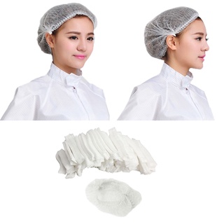 100 unids/pack desechables tapas de pelo anti-polvo telas no tejidas gorra de cocina