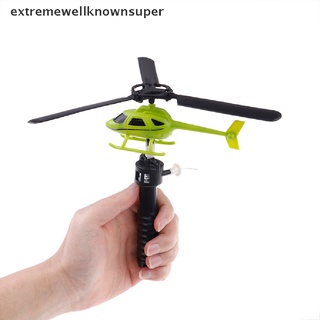 Ex2br niños modelo de aviación mango tirar avión juguetes al aire libre para bebé helicóptero juguete Martijn