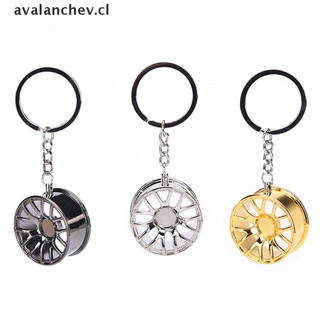 (hotsale) 1 PC Cool Luxury Metal Keychain Car Key Chain Creative Wheel Hub Key Ring Gift {bigsale} (5)