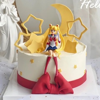 Figura De acción De Pvc Anime Sentado Sailor Moon Tsukino Usagi 13cm