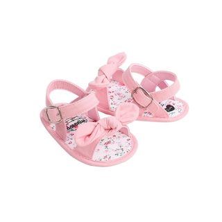 ✲Ib❀Zapatos planos antideslizantes para bebés, estampado Floral, sandalias de suela suave para bebé niñas, blanco/azul marino/rosa (4)